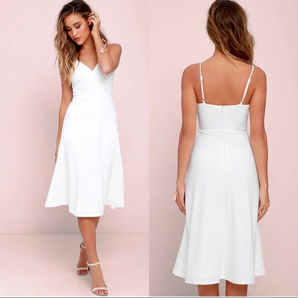 Lulus | On Broadway Ivory Midi Dress